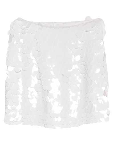 Shop Dondup Woman Mini Skirt White Size 4 Polyester, Cotton