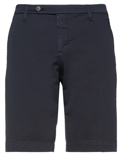 Shop Entre Amis Man Shorts & Bermuda Shorts Midnight Blue Size 40 Cotton, Elastane