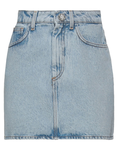 Shop Alessandra Rich Denim Skirts In Blue