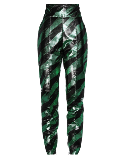 Shop Alexandre Vauthier Woman Pants Green Size 4 Polyester, Silk