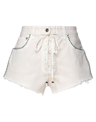 Shop Alanui Woman Shorts & Bermuda Shorts Beige Size 30 Cotton, Fiberglass