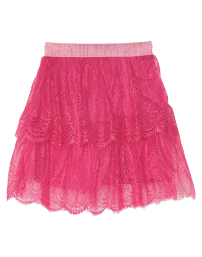 Shop Vanessa Scott Woman Mini Skirt Fuchsia Size M Polyester, Elastane In Pink