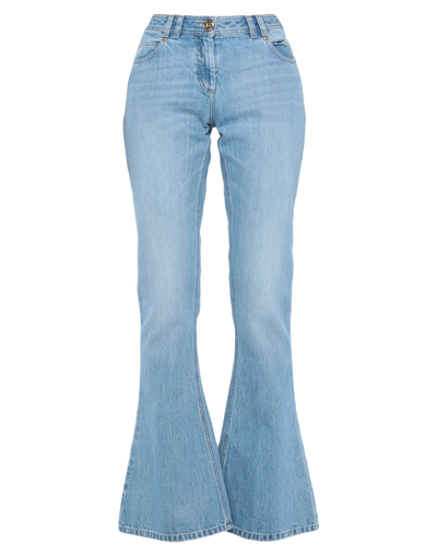 Shop Balmain Woman Jeans Blue Size 8 Cotton
