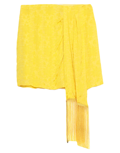 Shop Patrizia Pepe Mini Skirts In Yellow