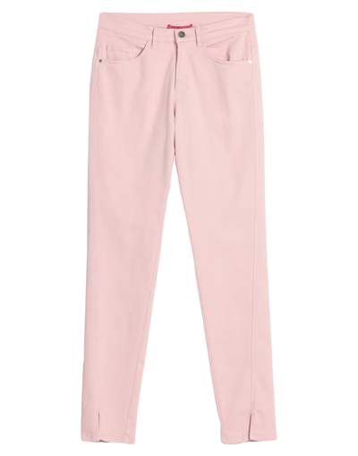 Shop Diana Gallesi Woman Jeans Light Pink Size 12 Cotton, Elastomultiester, Elastane