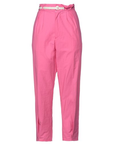 Shop White Sand 88 White Sand Woman Pants Fuchsia Size 6 Cotton, Polyester In Pink