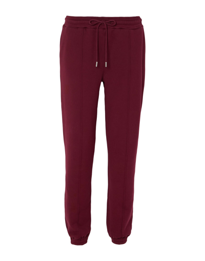 Shop Ninety Percent Woman Pants Burgundy Size Xl Organic Cotton In Red