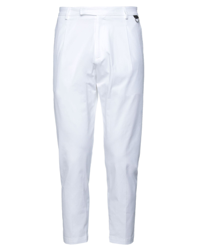 Shop Low Brand Man Pants White Size 38 Cotton, Elastane