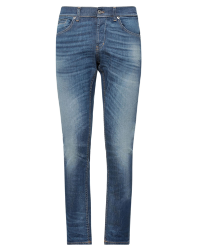 Shop Dondup Man Jeans Blue Size 35 Cotton, Elastane