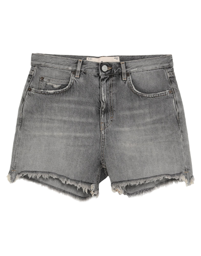 Shop Haikure Woman Denim Shorts Grey Size 25 Cotton