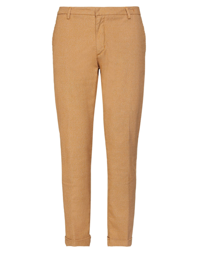 Shop Triple-a Man Pants Ocher Size 40 Cotton, Polyester, Elastane In Yellow