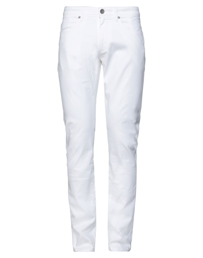 Shop Jeckerson Man Pants White Size 30 Cotton, Elastane