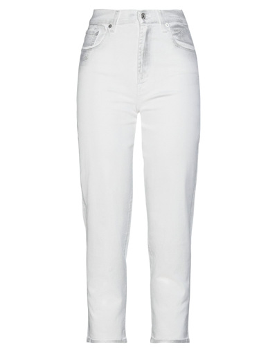 Shop 7 For All Mankind Woman Jeans White Size 25 Cotton, Elastomultiester, Elastane