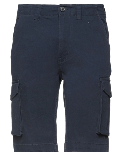 Shop Selected Homme Man Shorts & Bermuda Shorts Midnight Blue Size S Organic Cotton, Elastane