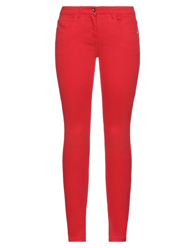 Shop Patrizia Pepe Woman Jeans Red Size 29 Cotton, Polyester, Elastane