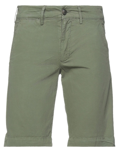 Shop 40weft Man Shorts & Bermuda Shorts Military Green Size 30 Cotton