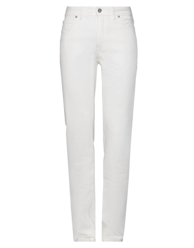 Shop Brioni Man Pants White Size 40 Cotton, Elastane, Lambskin
