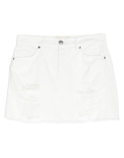 Shop Aniye By Woman Denim Skirt Ivory Size 30 Cotton In White