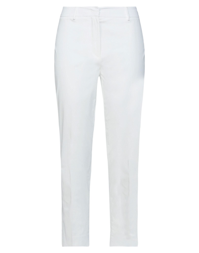 Shop Weekend Max Mara Woman Pants White Size 14 Cotton, Elastane