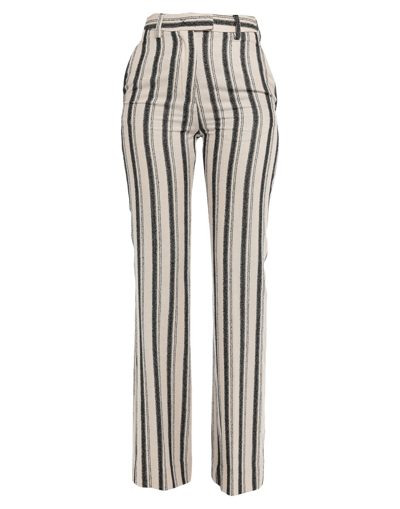 Shop Nostrasantissima Woman Pants Beige Size 8 Cotton, Linen, Viscose, Acrylic, Polyamide