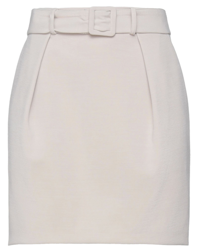 Shop Patrizia Pepe Woman Mini Skirt Grey Size 8 Polyester, Viscose, Elastane