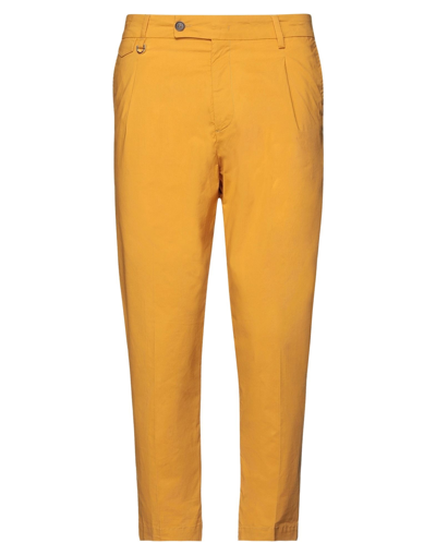 Shop Golden Craft 1957 Man Pants Ocher Size 34 Cotton, Elastane In Yellow