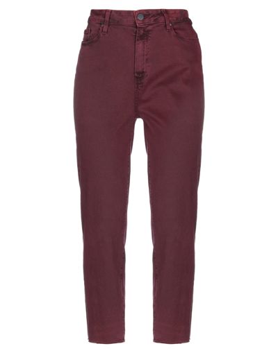 Paige Womens Vintage Deep Berry Verdugo Ankle Skinny High-rise Stretch-denim Jeans 23 In Red