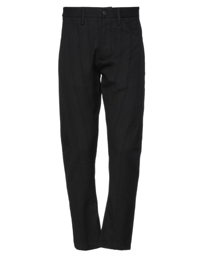Shop Nostrasantissima Man Pants Black Size 36 Cotton, Linen, Viscose, Acrylic, Polyamide