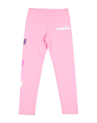 Shop Diadora Toddler Girl Leggings Pink Size 4 Cotton, Elastane
