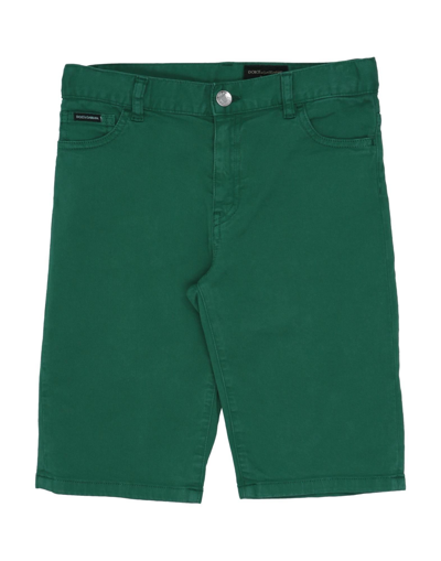Shop Dolce & Gabbana Toddler Boy Shorts & Bermuda Shorts Green Size 3 Cotton, Elastane