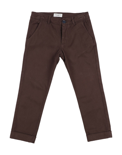 Shop Paolo Pecora Toddler Boy Pants Dark Brown Size 4 Cotton, Elastane