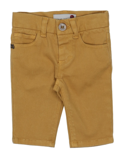 Shop Monnalisa Newborn Girl Pants Ocher Size 3 Cotton, Elastane In Yellow