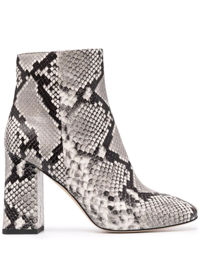 Shop Dee Ocleppo Snakeskin-effect Ankle Boots In Grau
