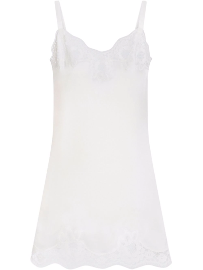 Shop Dolce & Gabbana Lace-trim Camisole Top In White