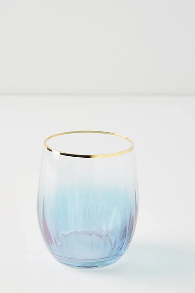 Shop Anthropologie Waterfall Stemless Wine Glasses, Set Of 4