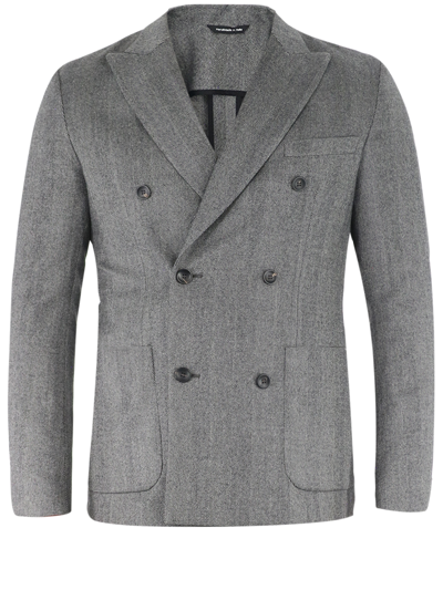 Shop Tonello Grey Wool Jacket