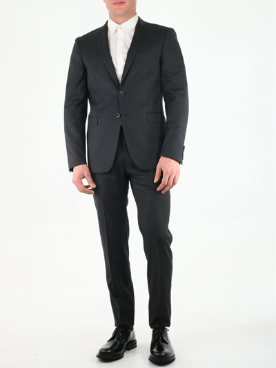 Shop Tonello Black Wool Suit