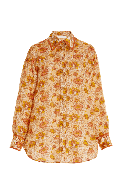 Shop Zimmermann Women's Andie Printed Silk Shirt