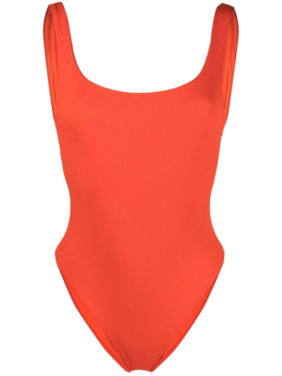 Shop Manokhi Scoop-neck Swimsuit In Orange