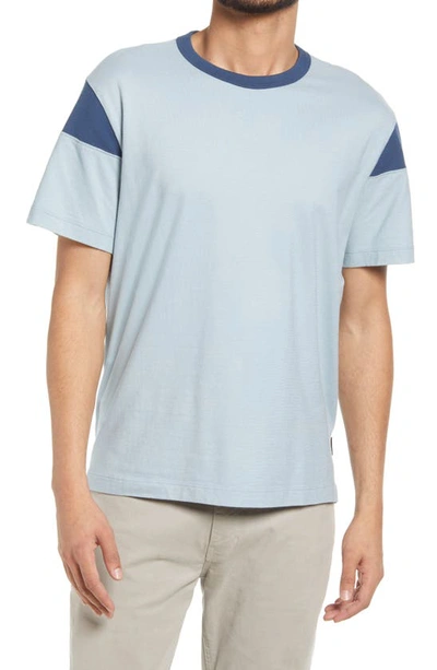 Shop Ag Beckham Colorblock T-shirt In Water Mist/ Nigh