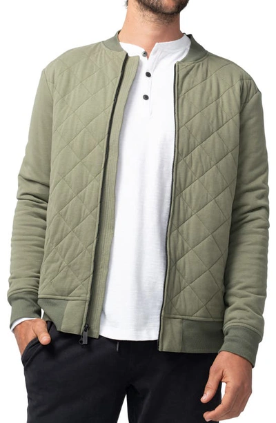 Shop Good Man Brand Mayfair Quilted Bomber Jacket In Army