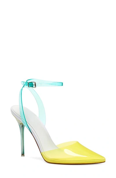 Shop Jessica Simpson Pirrie Translucent Pump In Yellow Combo