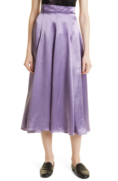 Shop Vince Pleated Midi Skirt In 540dla-dk Lavender