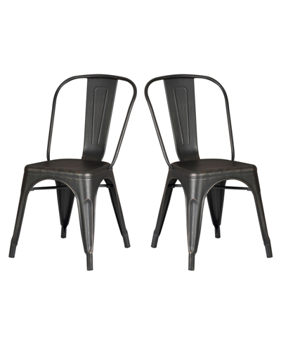 Shop Ac Pacific Modern Metal Kitchen Dining Chair, Set Of 2