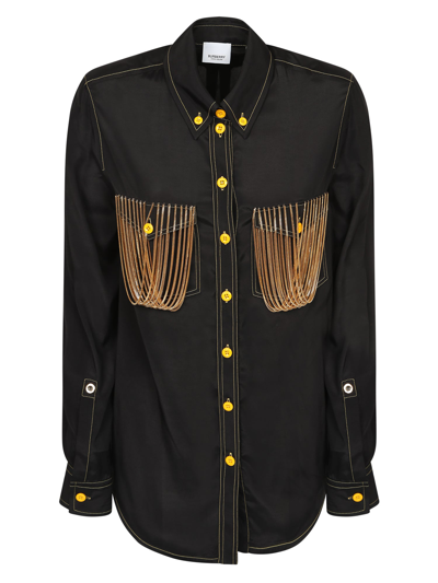 Shop Burberry Chain-detail Shirt In Black