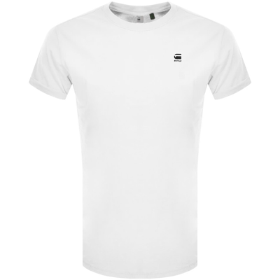 Shop G-star G Star Raw Lash Logo T Shirt White