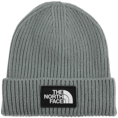 Shop The North Face Logo Beanie Hat Grey