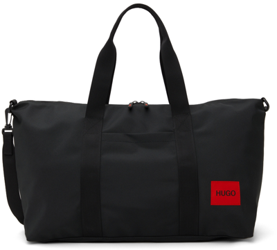 Shop Hugo Black Nylon Ethon Holdall Duffle Bag In 1 Black
