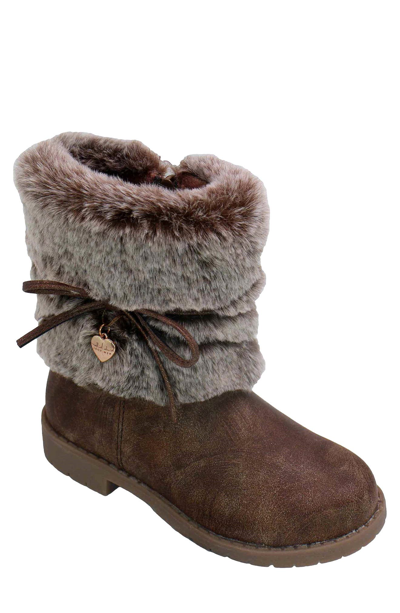 Shop Nicole Miller Chestnut Faux Fur Boot