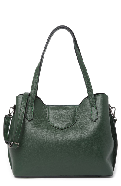 Shop Maison Heritage Rama Sac Bandoulire Leather Tote In Green Bottle
